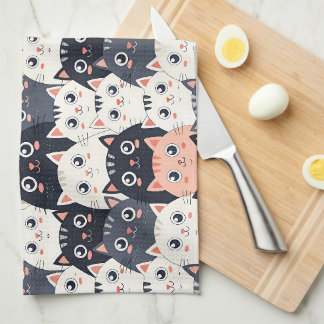 Kitty Kat Kaleidoscope Kitchen Towel