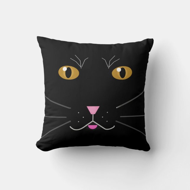 Kitty Kat Throw Pillow (Front)