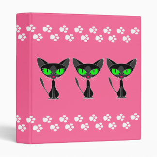 Kitty Kitty Kat - Pink Paw Binder 1"