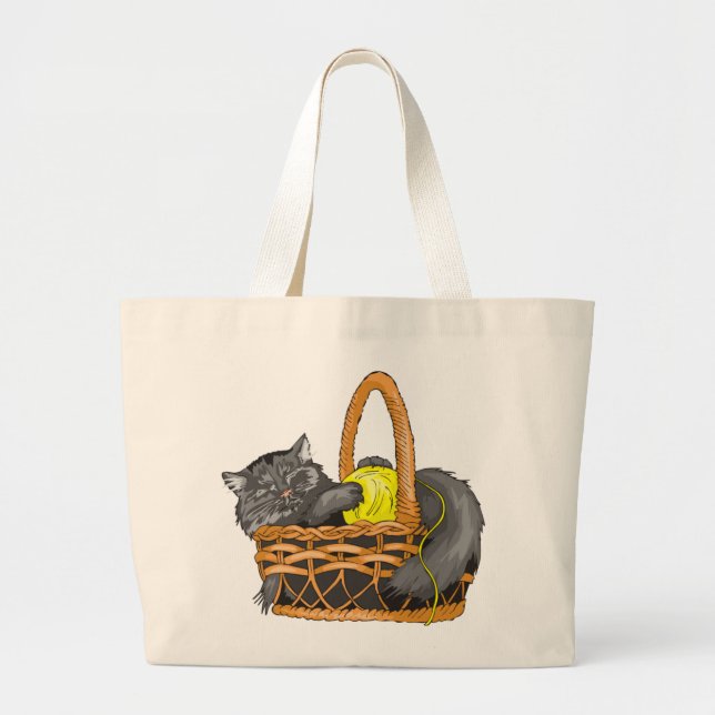 Kitty Kneading Knitting Ball Bag (Front)