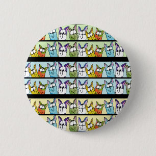 Kitty Lineup-Colourful Cats 2 Inch Round Button