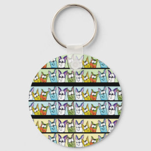 Kitty Lineup-Colourful Cats Keychain