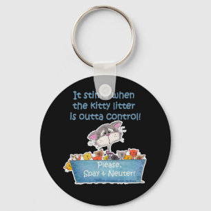 Kitty Litter Stinks Keychain