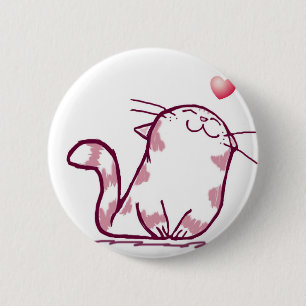 Kitty Love 2 Inch Round Button