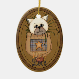 Kitty Love Christmas Photo Ornament for Your Cat