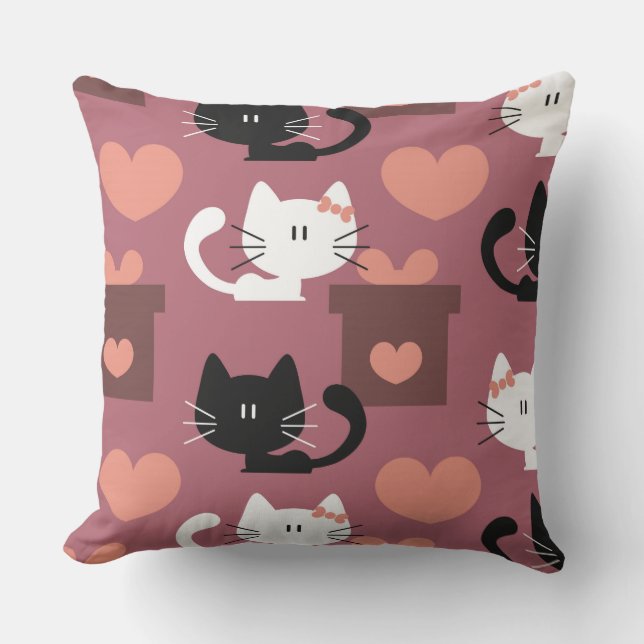 Kitty Love Decorative Pillow (Front)