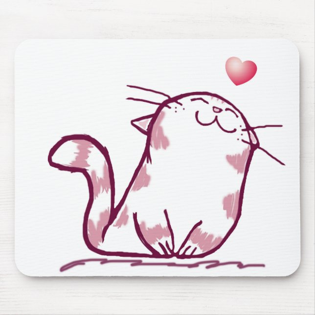 Kitty Love Mouse Pad (Front)