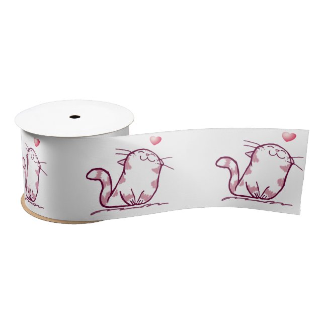 Kitty Love Satin Ribbon (Spool)