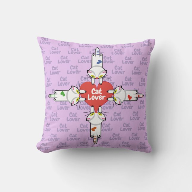 Kitty lovers throw pillow (Front)