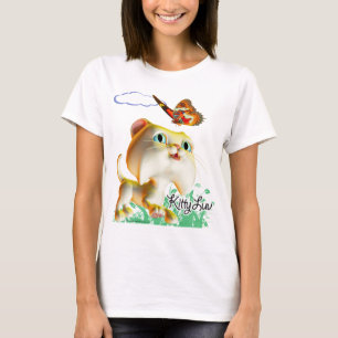 Kitty Luv and Butterfly - T-Shirt
