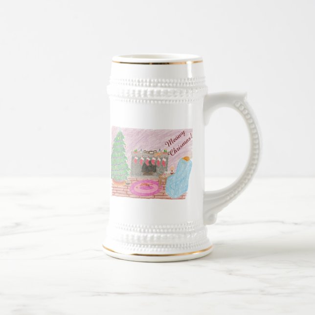 Kitty-mas Mischief (chrismas) Beer Stein (Right)