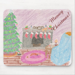 Kitty-mas Mischief (christmas) Mouse Pad