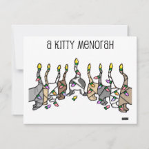 Kitty Menorah for Hanukkah Cats 