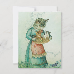 Kitty Mommy Postcard