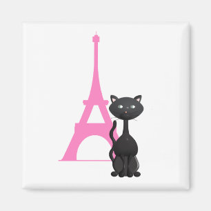 Kitty on vacation in Paris Magnet