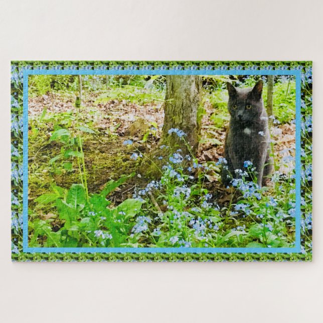 Kitty Pattern Jigsaw Puzzle (Horizontal)