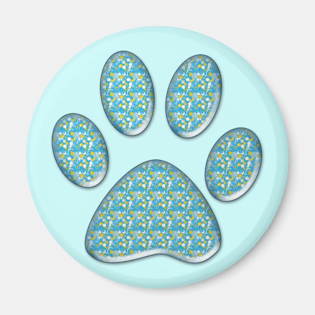 kitty paw print magnet (Front)