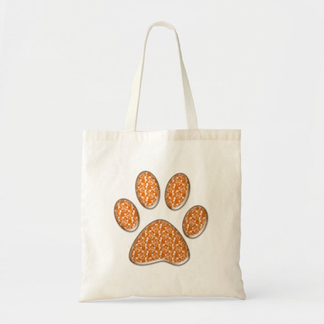kitty paw print tote bag (Front)