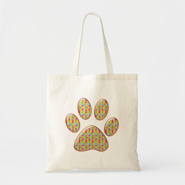 kitty paw print tote bag (Front)