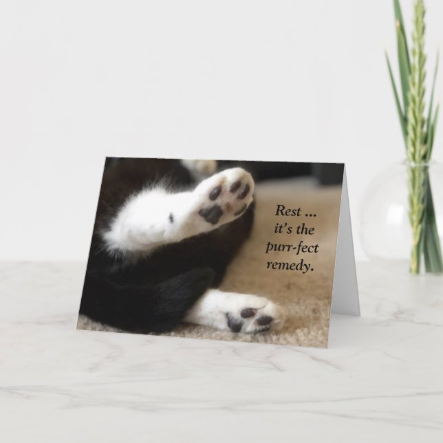 Kitty Paws Get Well Card (Front)