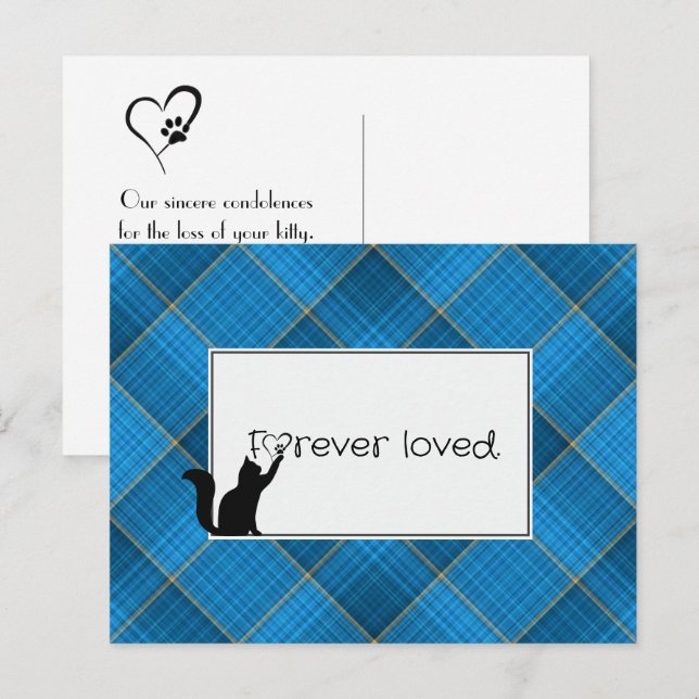Kitty Pet Loss Sympathy from Vet Postcard (Front/Back)