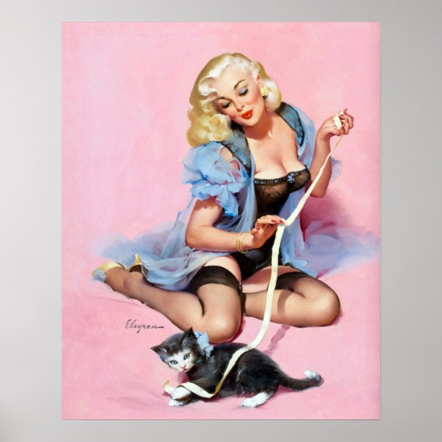 Kitty Pin Up Poster (Front)