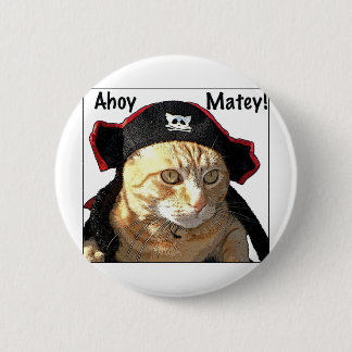 Kitty Pirate 2 Inch Round Button