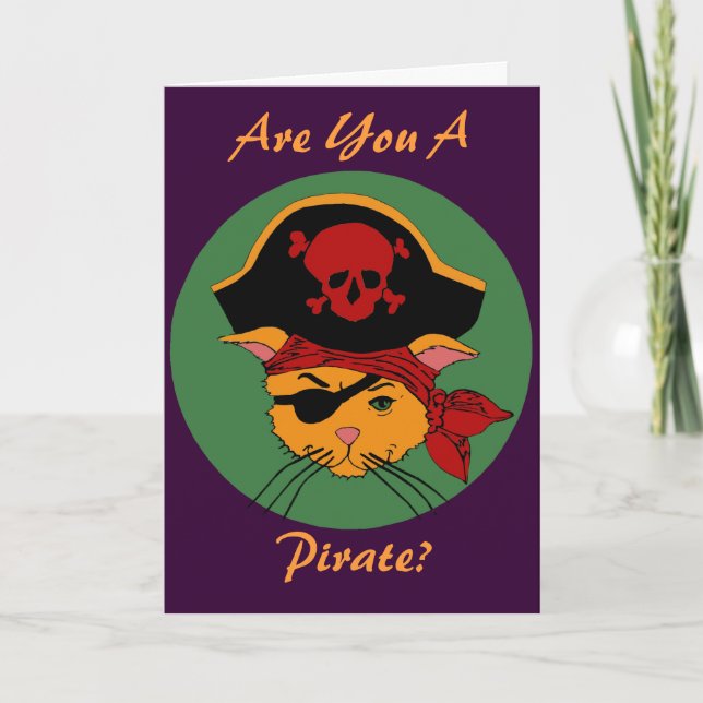Kitty pirate ou jolie princesse ? Carte d'annivers (Devant)