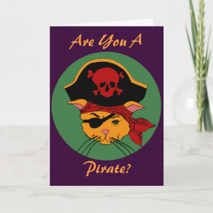 Kitty pirate ou jolie princesse ? Carte d'annivers