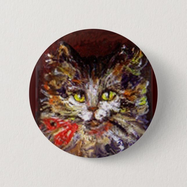 KITTY PORTRAIT 2 INCH ROUND BUTTON (Front)