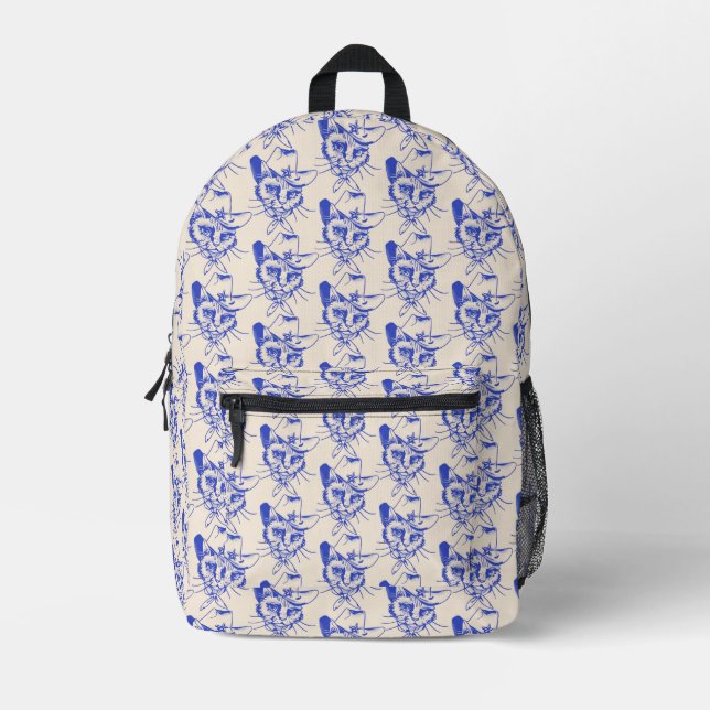 Kitty Printed Backpack (Front)