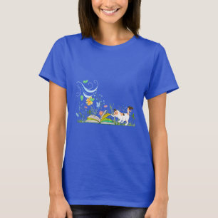 Kitty Reading a Book T-Shirt