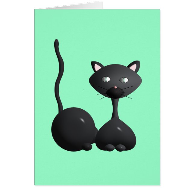 Kitty relaxant sur vert (Devant)