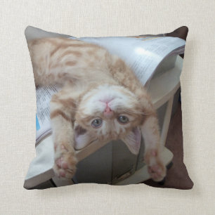 Kitty Relaxing Throw Pillow