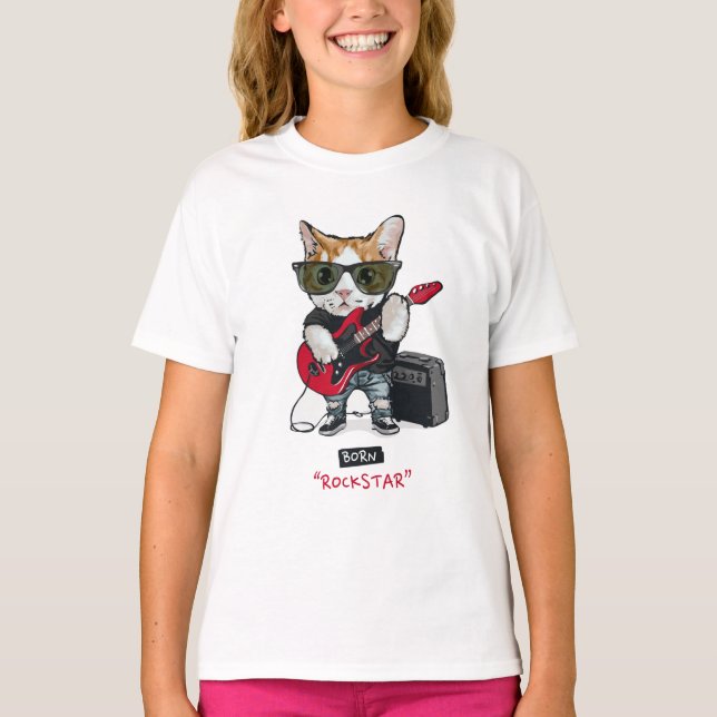 Kitty Rockstar T-Shirt (Front)