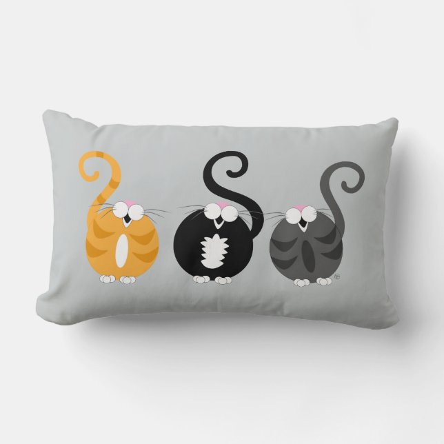 Kitty Rolly Pollies Pillow (Front)