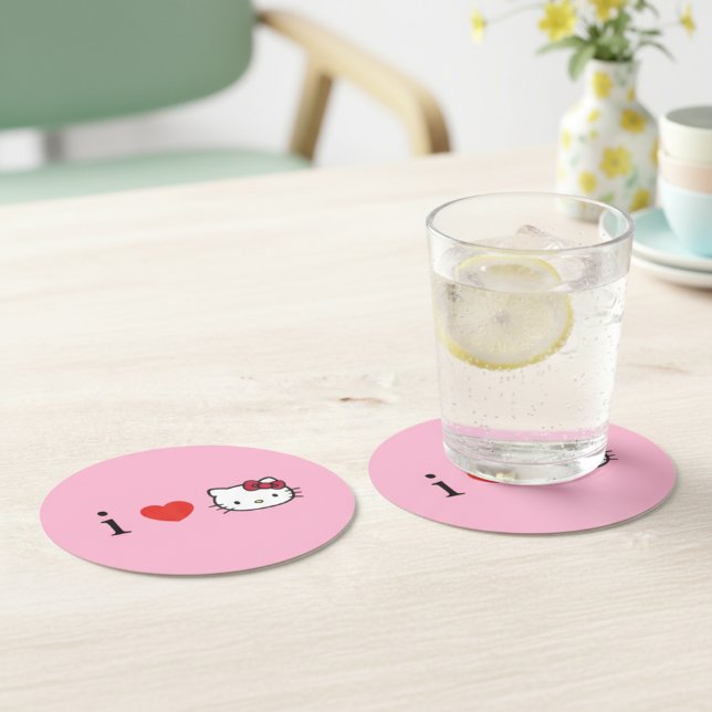 Kitty Round Paper Coaster (Creator Uploaded)