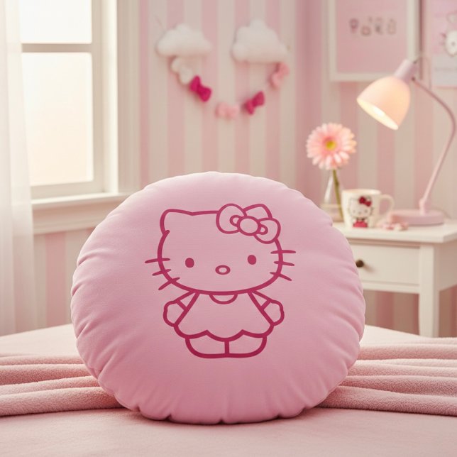 Kitty Round Pillow (Creator Uploaded)