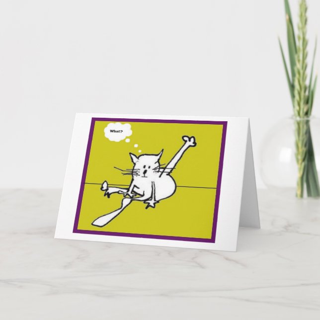 Kitty Says WHaT? Greeting Card (Front)