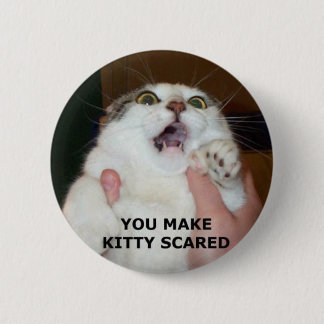 Kitty Scared 2 Inch Round Button