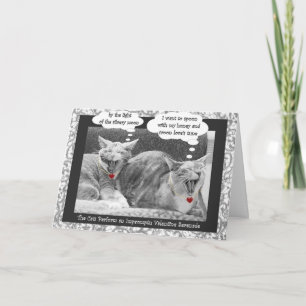 kitty serenade contemporary valentine holiday card