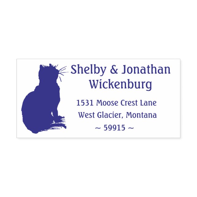 Kitty Silhouette Self-Inking Return Address Stamp (Design)