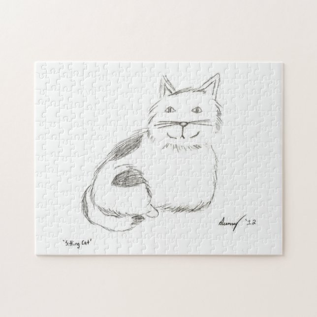 Kitty Sketch Puzzle (Horizontal)