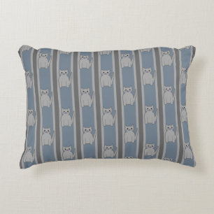 Kitty Striped Accent Pillow