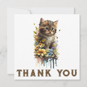 Kitty Thank You Card