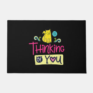 Kitty Thinking Of You Cute Cat Lover Gift Doormat