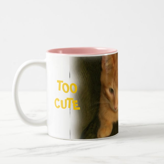 Kitty "TOO CUTE FOR TEA" Mug (Left)