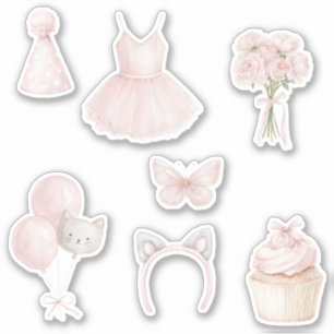 Kitty Tutu Pink Roses Balloons Cupcake