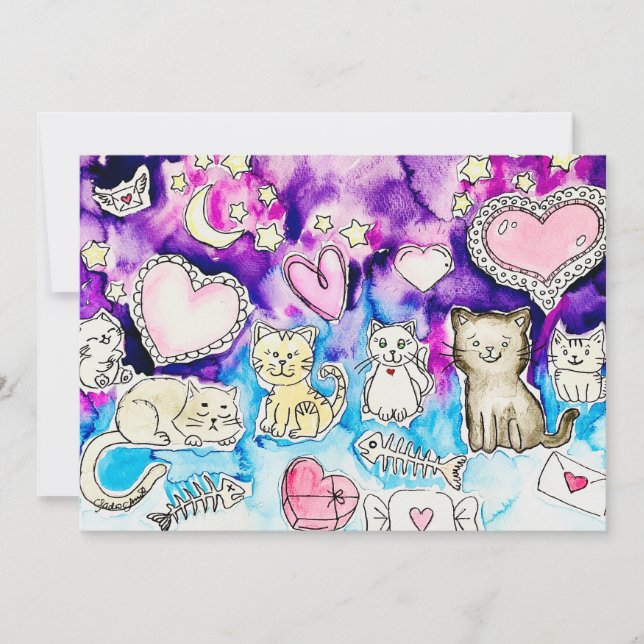 Kitty Valentine Invitation (Front)