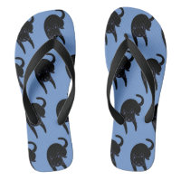 Kitty Voices Black Cat Pattern Blue 